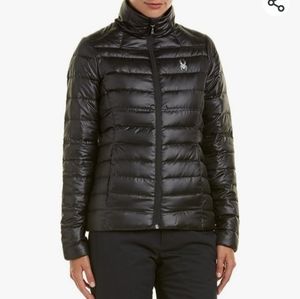 New Spyder Black Prymo Down Jacket Puffer Women's Small Fitted Quilted